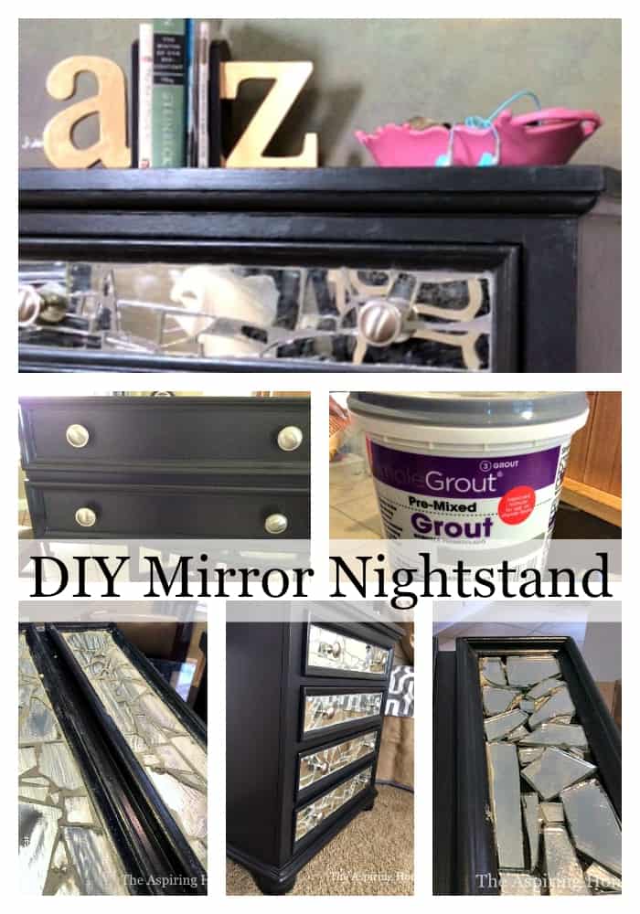 DIY Mirror nightstand