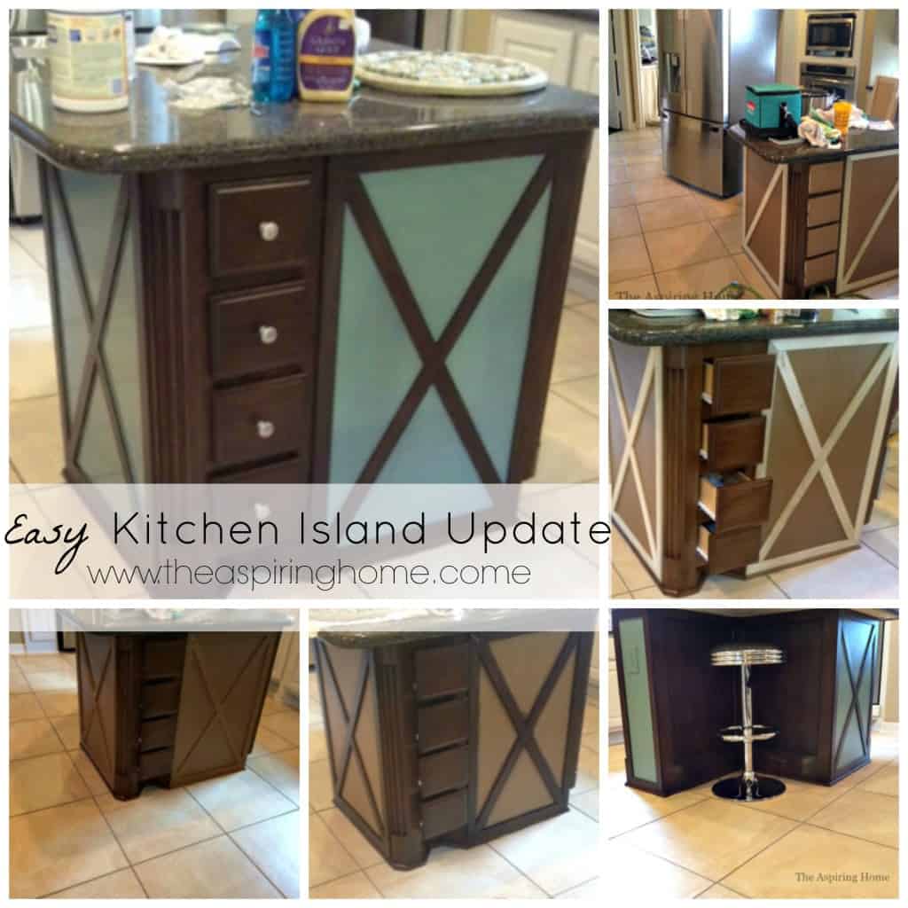 Easy Kitchen Island Makeover  www.theaspiringhome.com