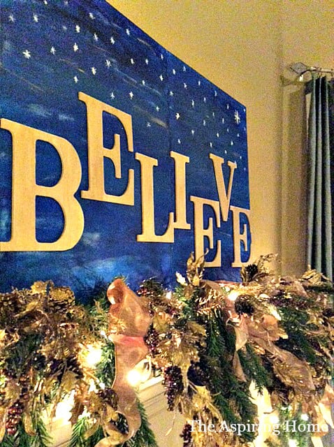 Easy DIY “Believe” Christmas Painting