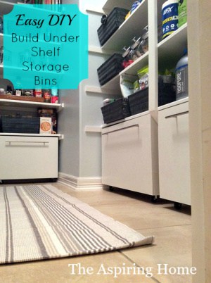 Build Under Shelf Storage Bins Yourself! | The Aspiring Home