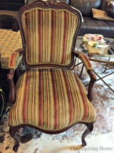 before picture of chair to be upholstered
