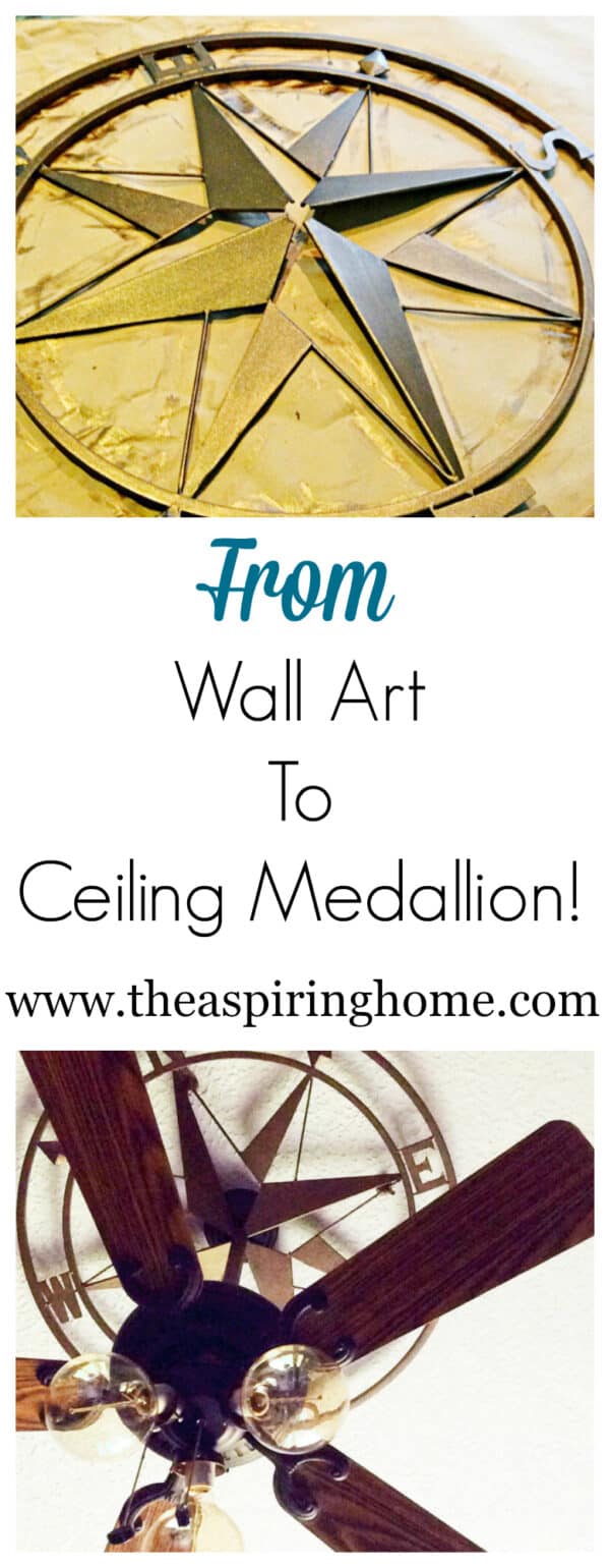 Compass Metal Ceiling Medallion DIY From Wall Art