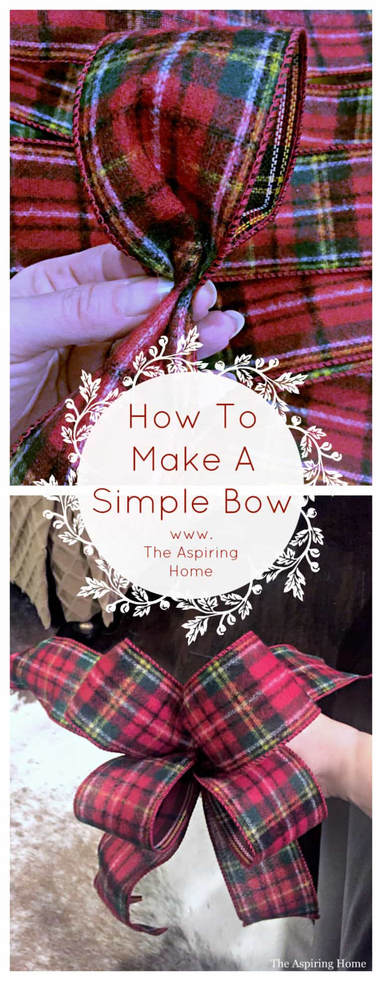 How to Make a Simple Christmas Bow