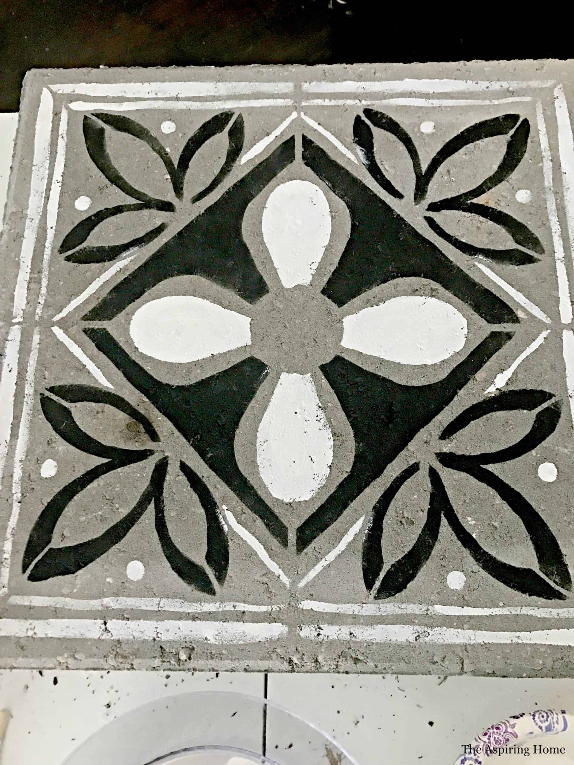 Easy Update! Painting Concrete Pavers in 5 Steps The Aspiring Home