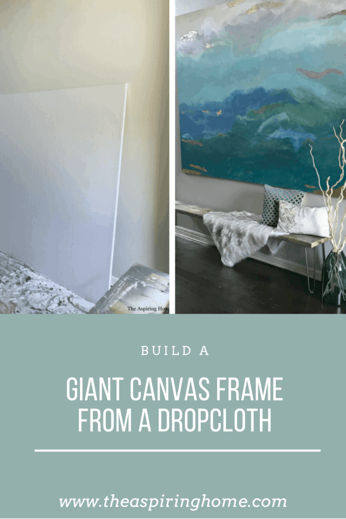 build a giant canvas frame from a drop cloth