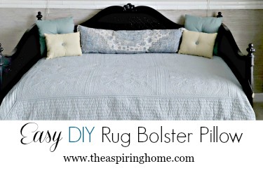 Easy DIY Rug Bolster Pillow in 3 Steps