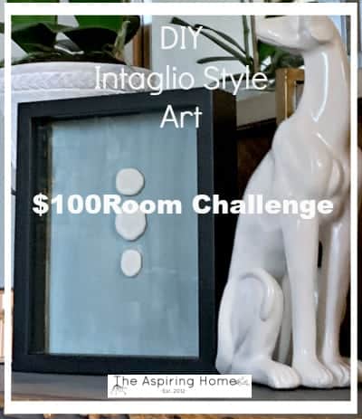 DIY Intaglio Style Art l The $100 Room Challege Week 3