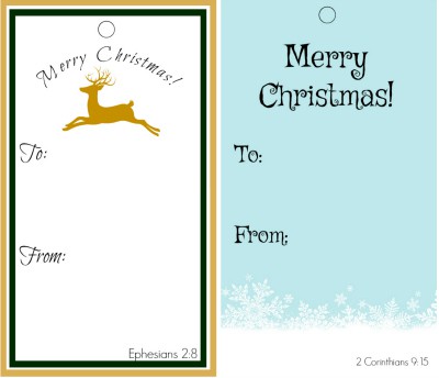 2019 Christmas Gift Tag Printables