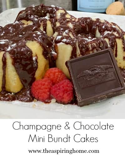 Champagne & Chocolate Mini Bundt Cakes