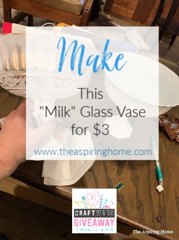 Make This Milk Glass Vase For $3 Using DecoArt Gloss Enamels