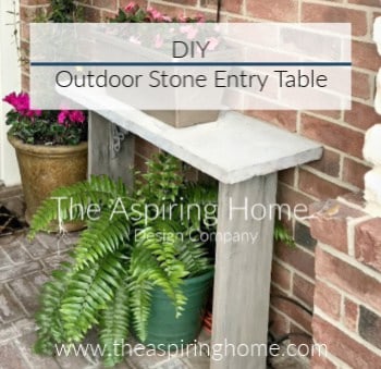 DIY Outdoor Stone Entry Table