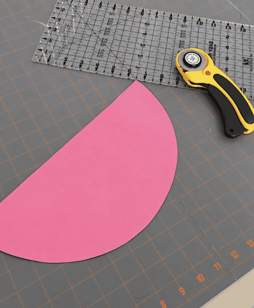 use scrapbooking paper to create your scallop template.