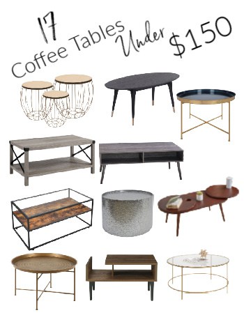 17 Coffee Tables Under $150 – Frugal Finds Series