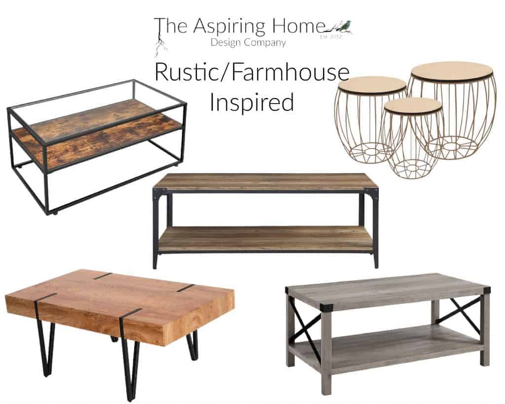 17 coffee tables under $150 Rustic farmhouse inspired The Aspiring Home