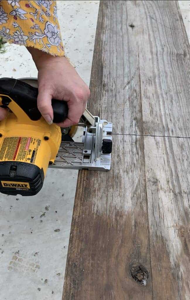 Use your saw to carefully cut the board to size