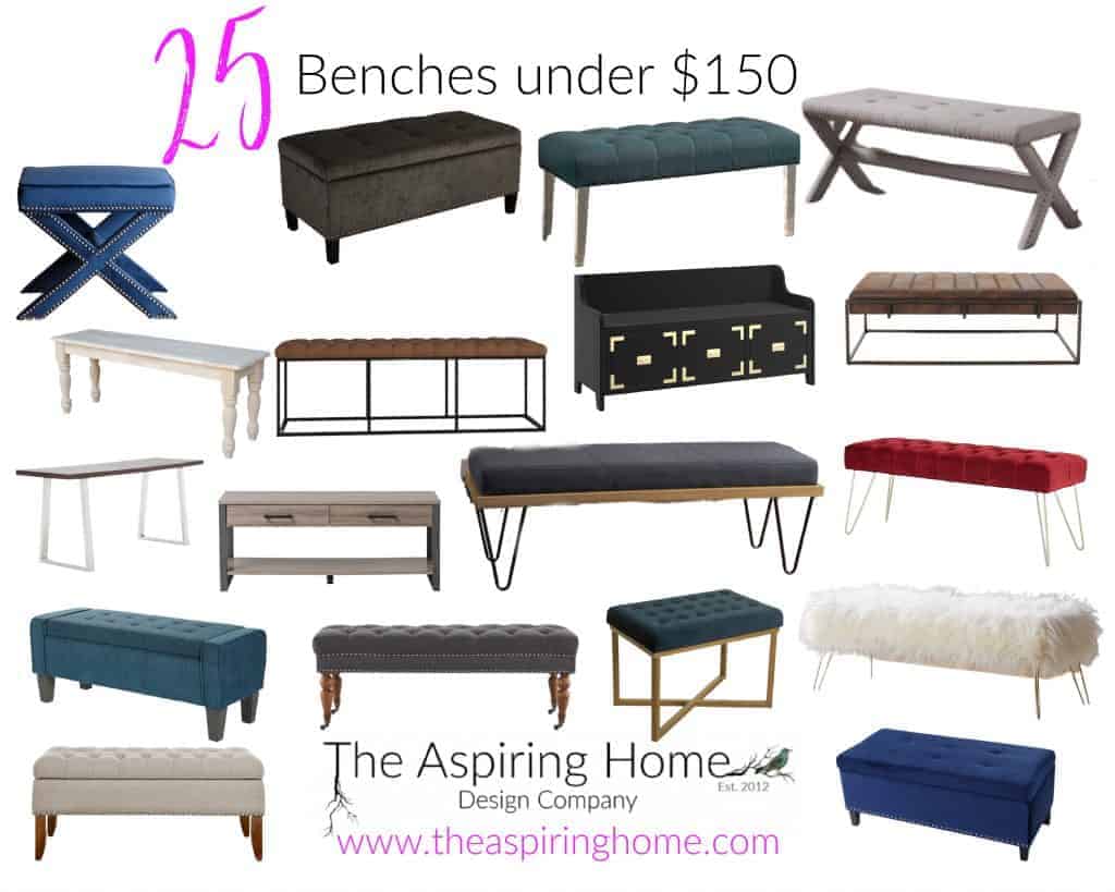 25 Benches For Under $150 - Frugal Finds Series