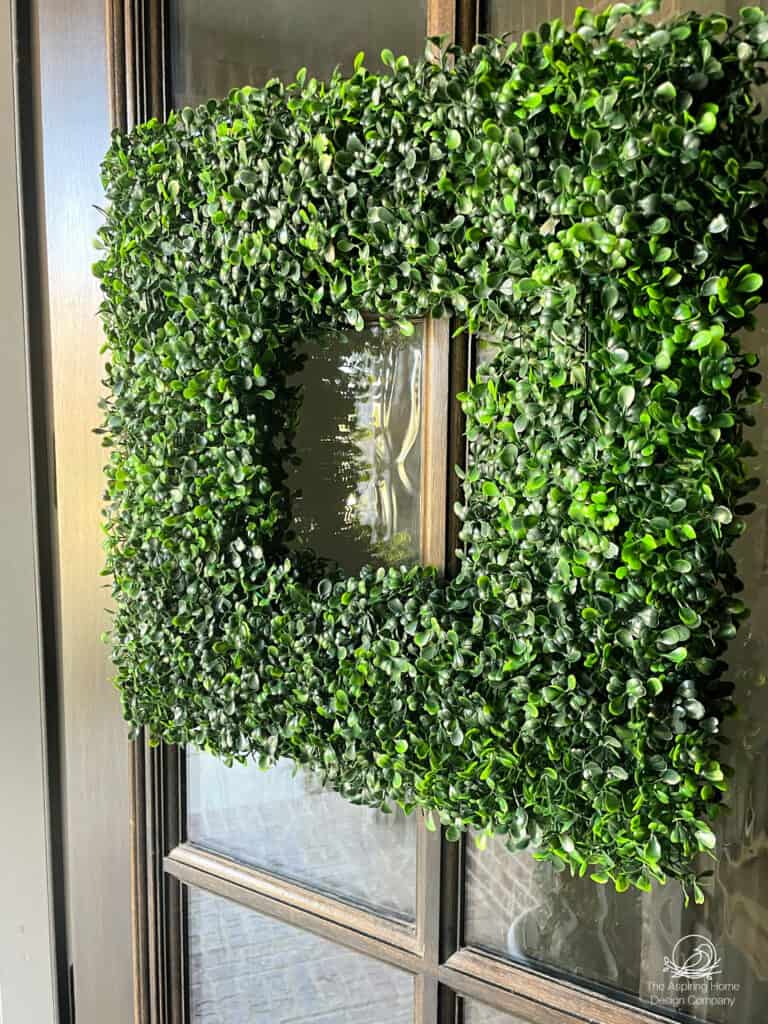 How To Make This Square Boxwood Wreath