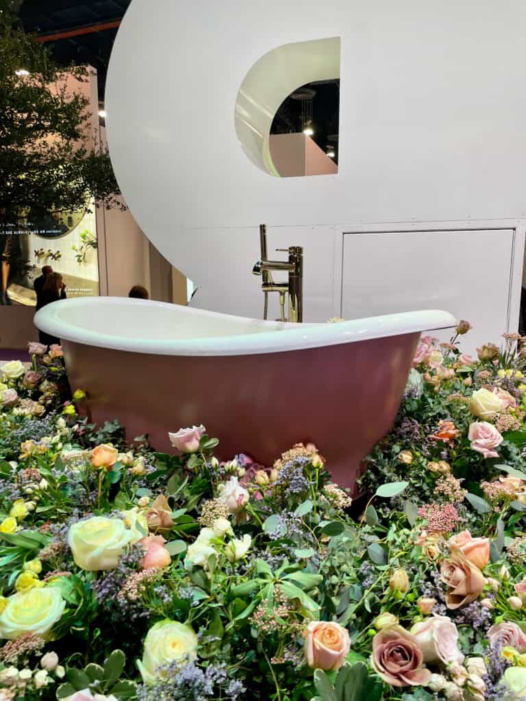 kohler tub with mauve color kitchen and bath trends 2023