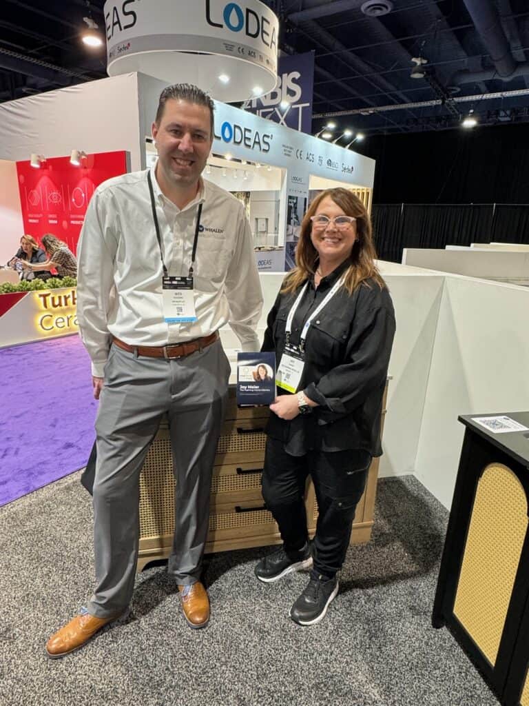 Joy Maier with The Aspiring Home Interiors and Whalen vanity made of paper