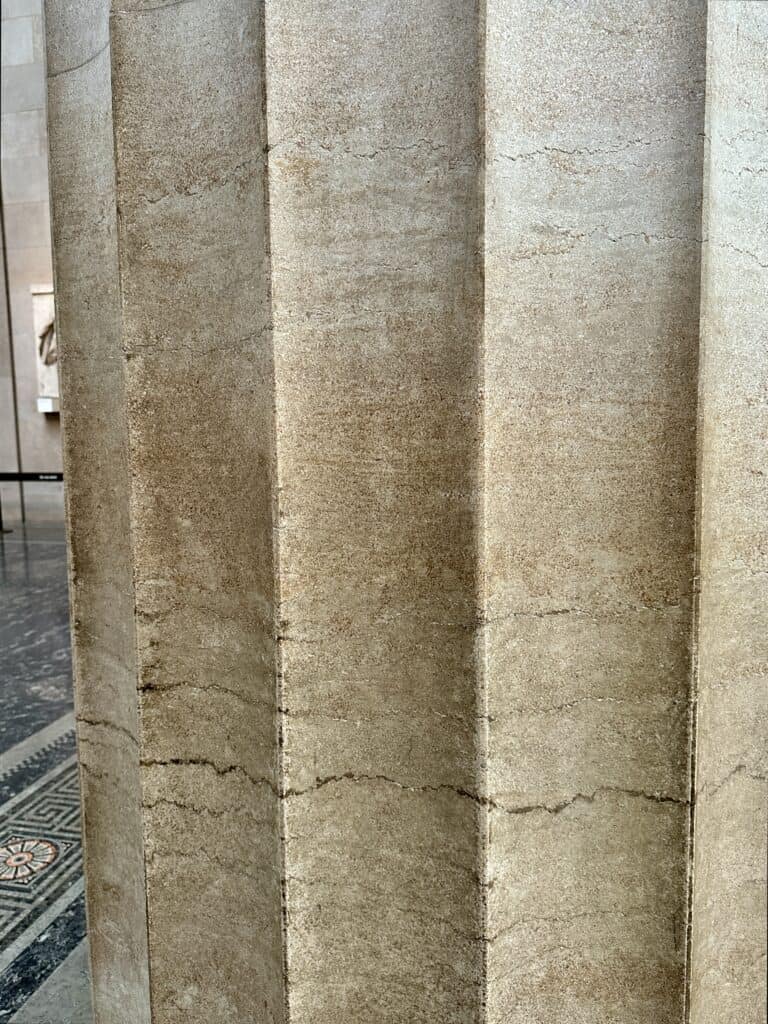 Close up of Doric Column texture