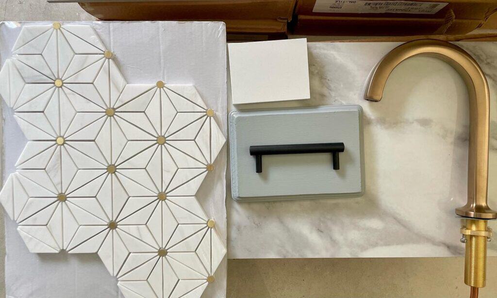the material plan for the bathroom update