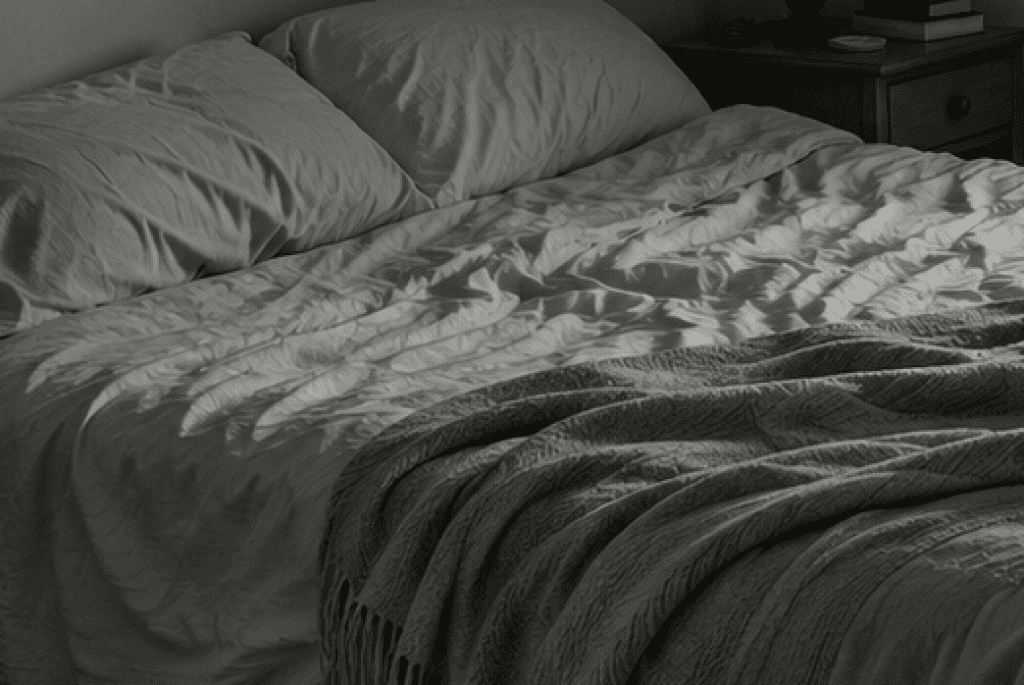 messy uncomfortable bed not ready for company